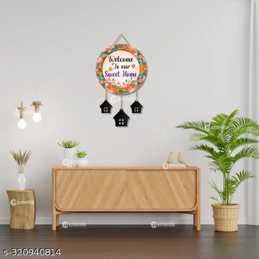Welcome to Our Sweet Home – Floral Wooden Hanging Wall Decor