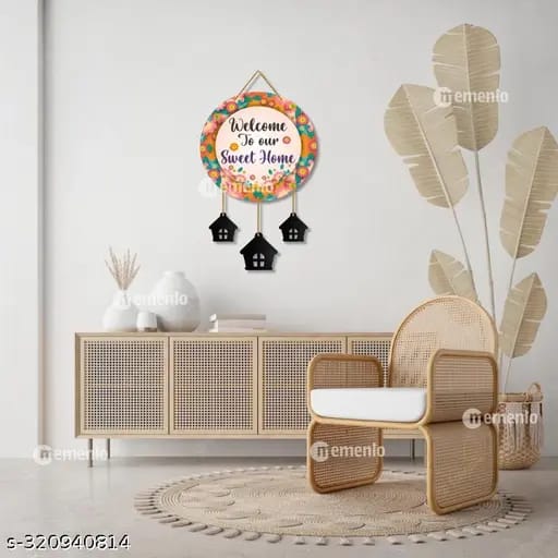Welcome to Our Sweet Home – Floral Wooden Hanging Wall Decor