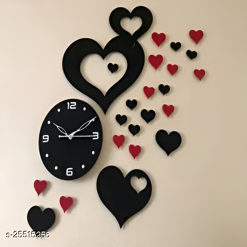 🖤 Love-Inspired Heart Wall Clock – Modern Home Decor 🖤