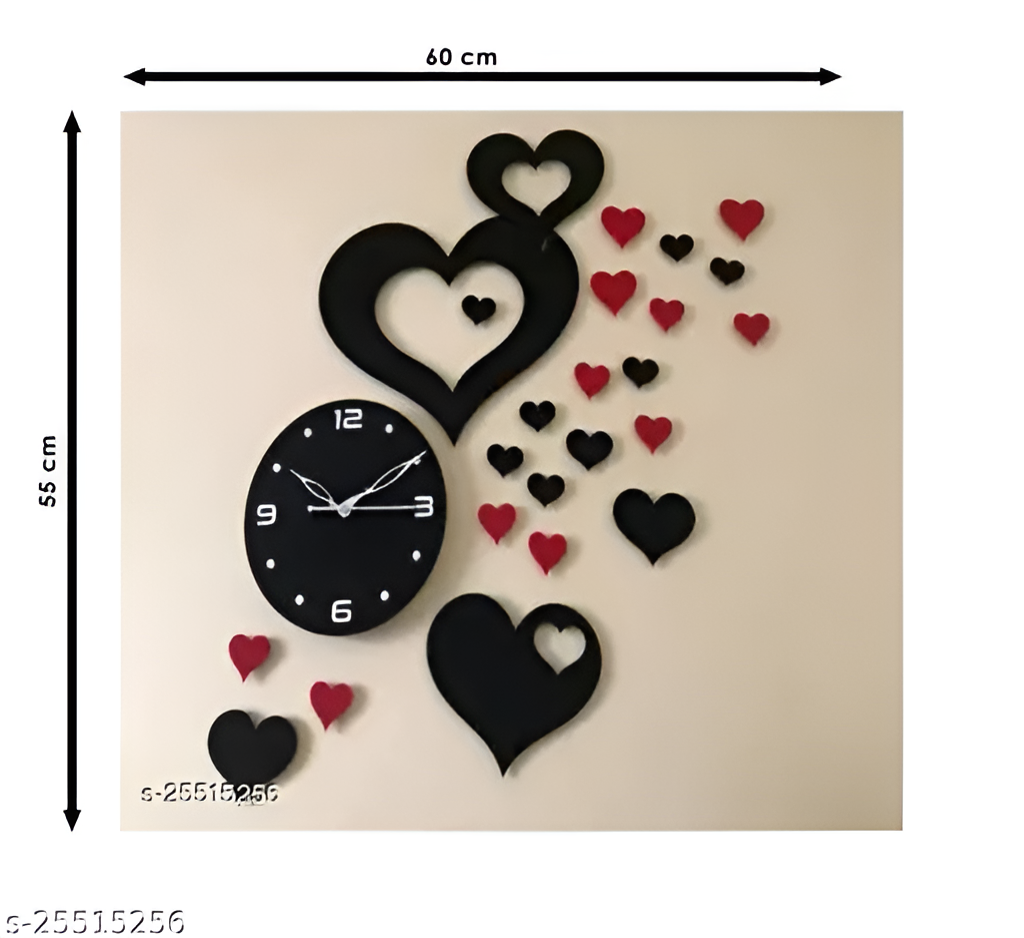 🖤 Love-Inspired Heart Wall Clock – Modern Home Decor 🖤